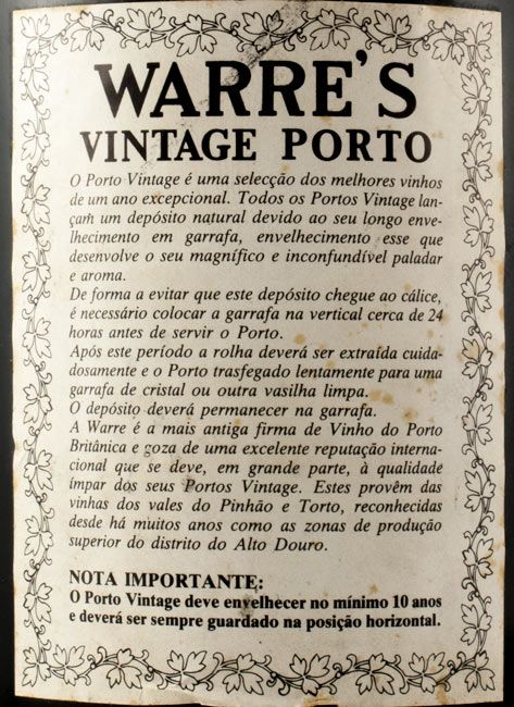 1980 Warre's Vintage Port