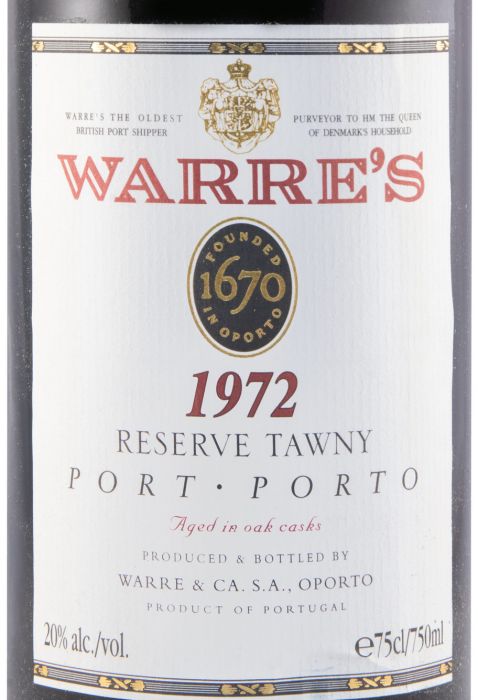 1972 Warre's Reserve Tawny Porto