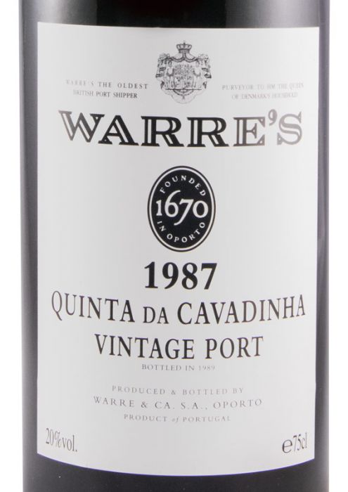 1987 Warre's Quinta Cavadinha Vintage Port