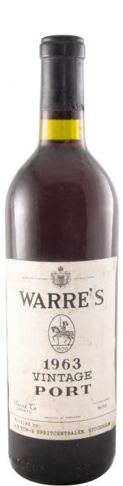 1963 Warre's Vintage Port (bottled by Spritcentralen)