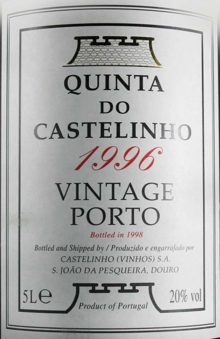 1996 Quinta de Castelinho Vintage Porto 5L