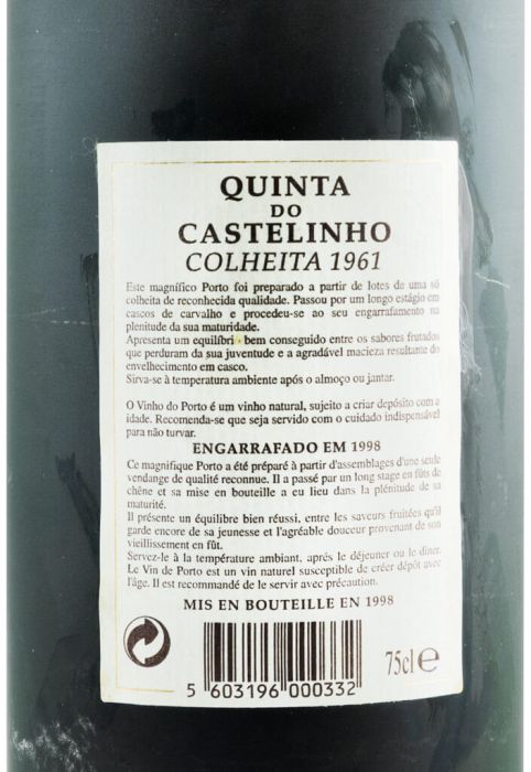 1961 Quinta do Castelinho Colheita Porto