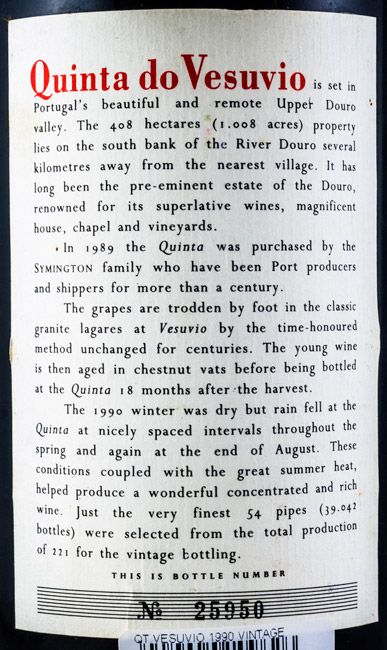 1990 Quinta do Vesuvio Vintage Port