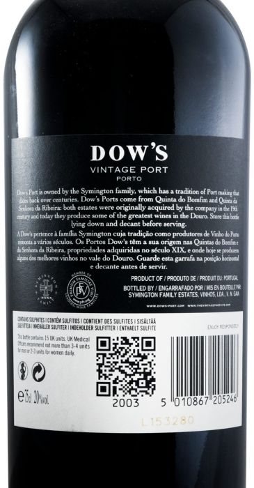 2003 Dow's Vintage Porto