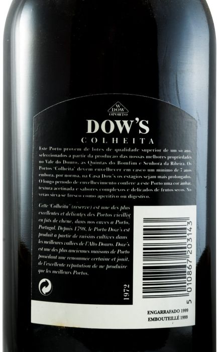 1972 Dow's Colheita Porto