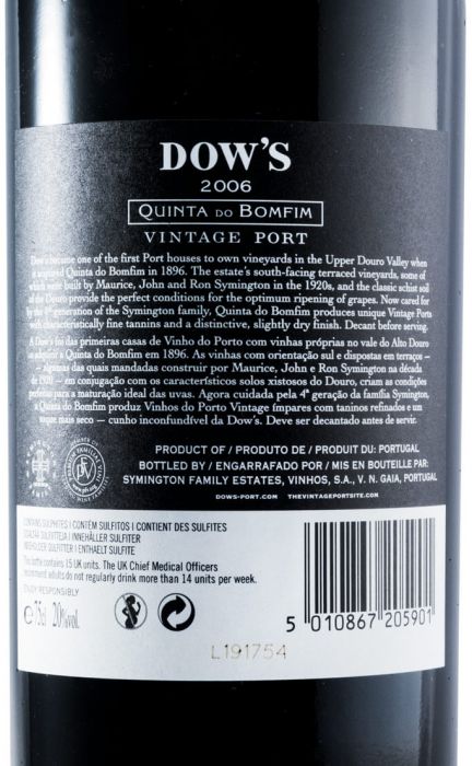 2006 Dow's Quinta do Bomfim Vintage Porto