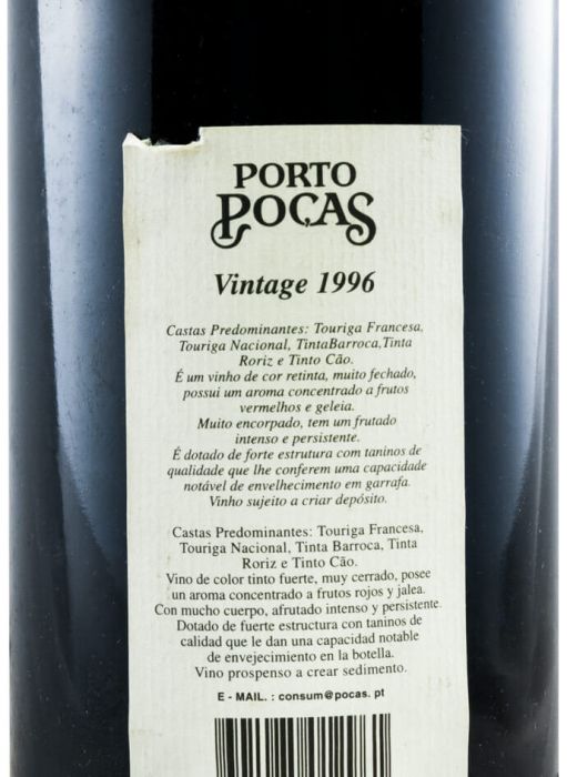 1996 Poças Vintage Porto