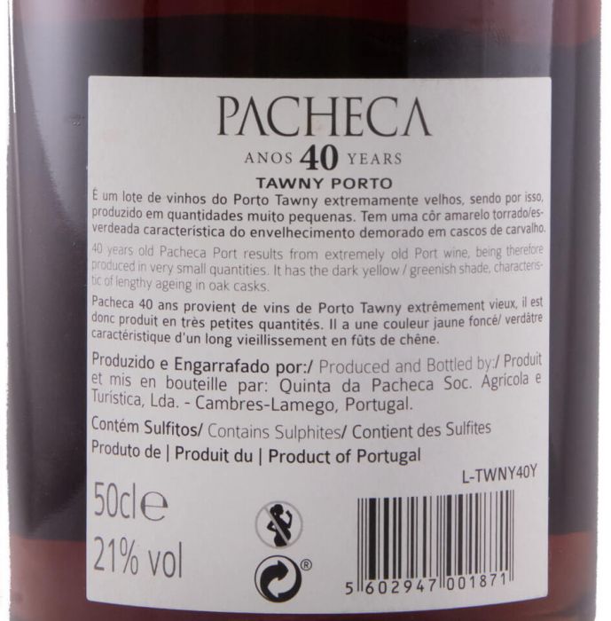 Quinta da Pacheca 40 years Port 50cl