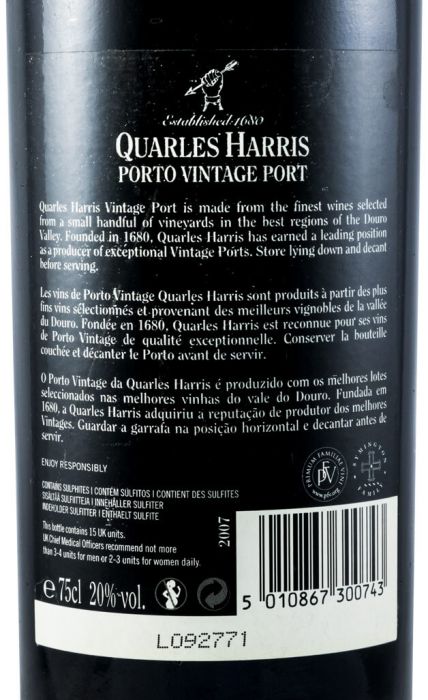 2007 Quarles Harris Vintage Port