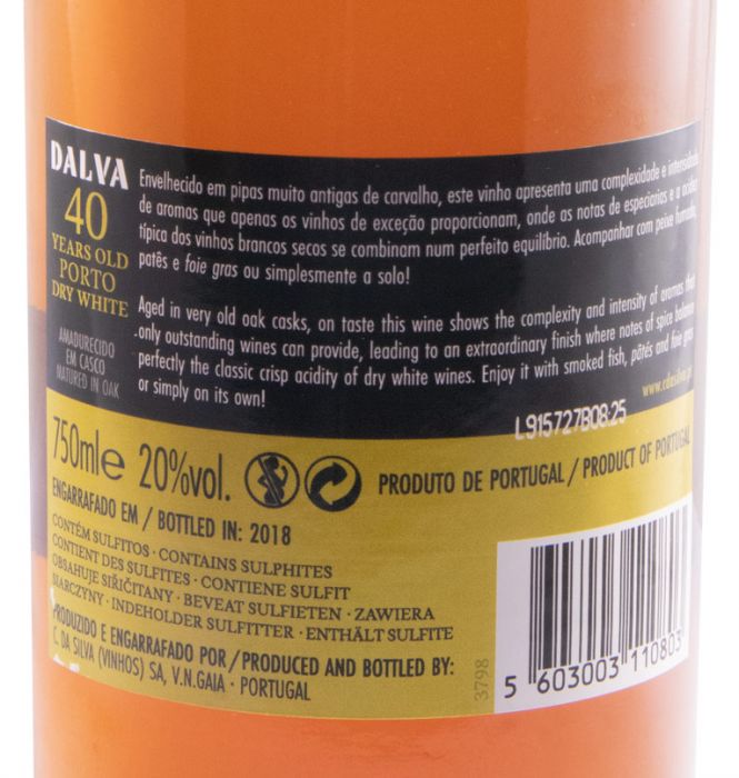 Dalva Dry White 40 anos Porto