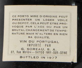 Dalva 30 anos Porto (engarrafado em 1977)