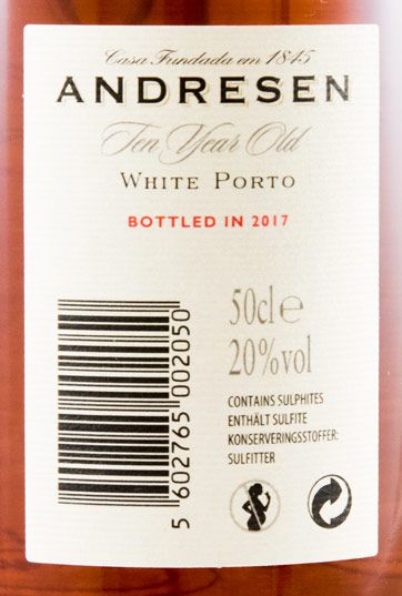 Andresen White 10 years Port 50cl