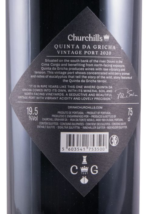 2020 Churchill's Quinta da Gricha Vintage Port