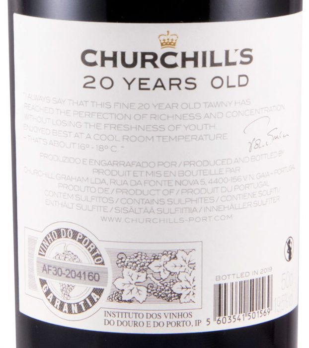 Churchill's 20 years Port 50cl