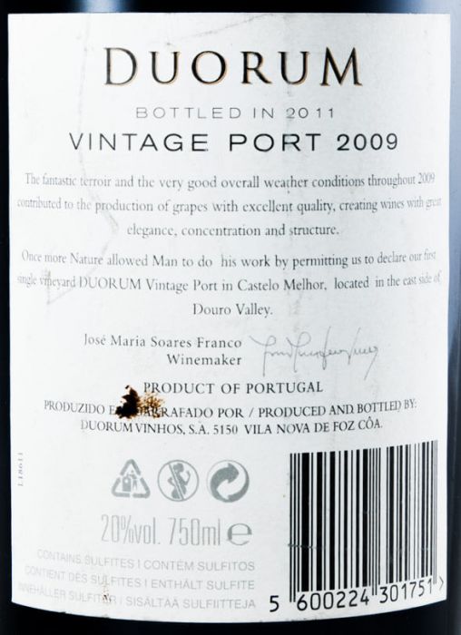 2009 Duorum Vinha de Castelo Melhor Vintage Port