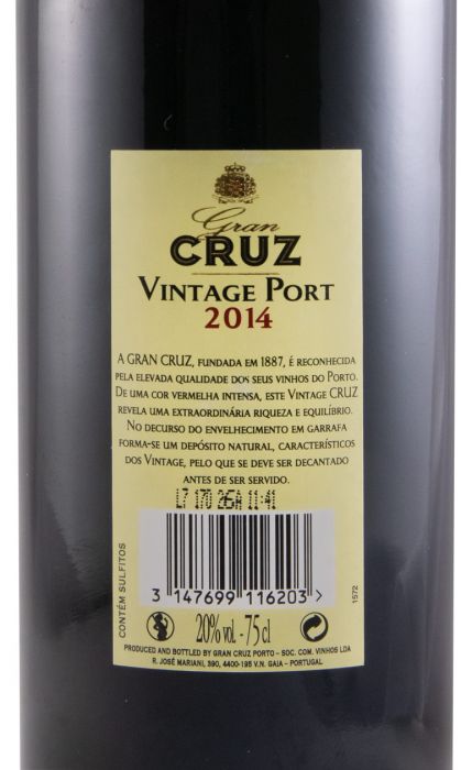 2014 Gran Cruz Vintage Porto