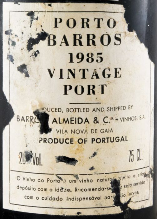 1985 Barros Vintage Porto (rótulo danificado)