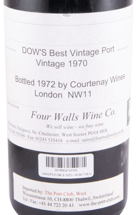 1970 Dow's Port (unlabelled)