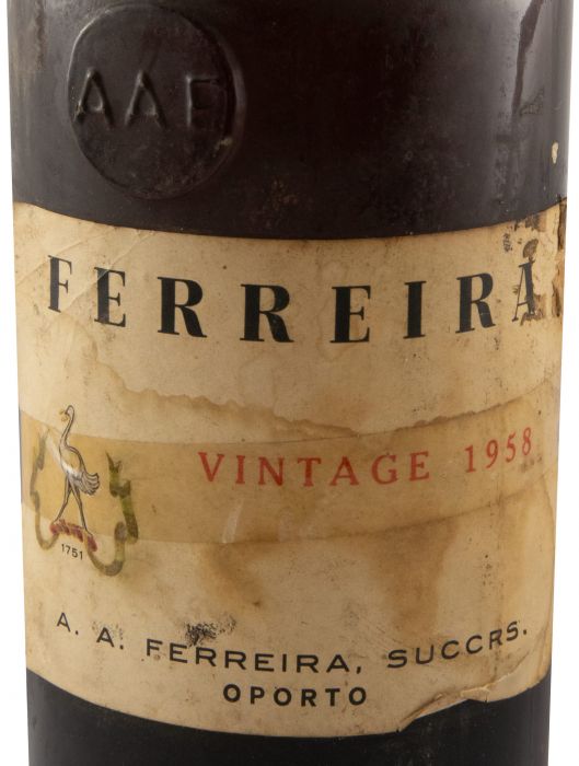1958 Ferreira Vintage Port (damaged bottleneck)