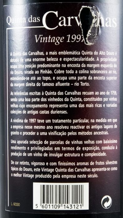1997 Quinta das Carvalhas Vintage Porto