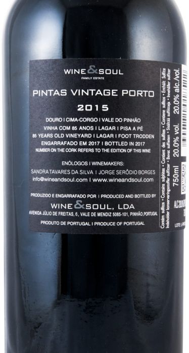 2015 Wine & Soul Pintas Vintage Porto