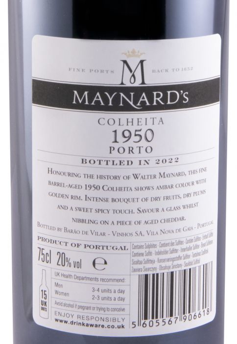 1950 Maynard's Colheita Port