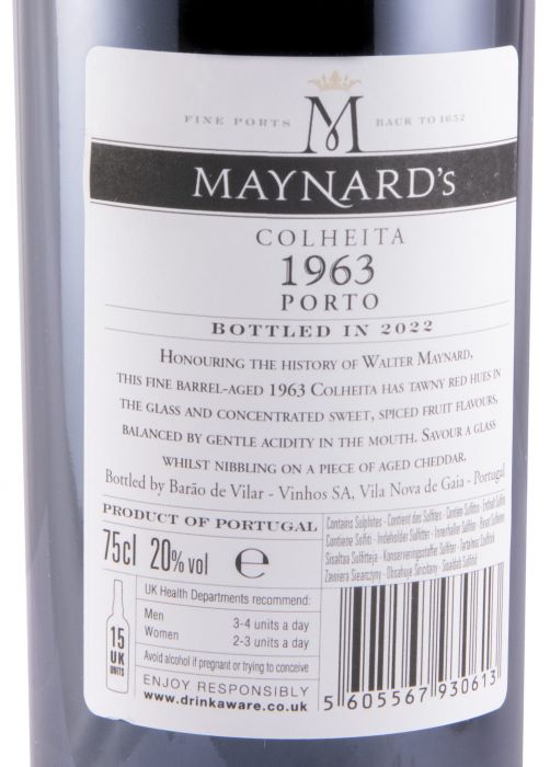 1963 Maynard's Colheita Porto