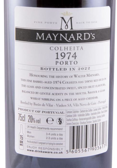 1974 Maynard's Colheita Port