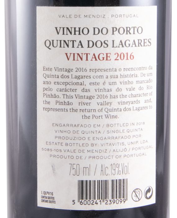 2016 Quinta dos Lagares Vintage Porto