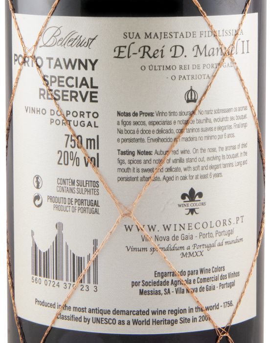 700 Years Marinha Portuguesa Tawny Reserve Port (label El Rei D. Manuel II)