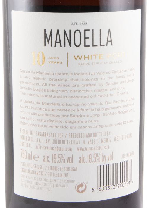 Manoella white 10 years Port