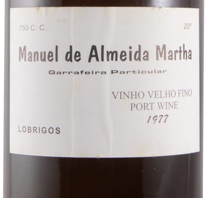 1977 Manuel de Almeida Martha Garrafeira Particular Porto