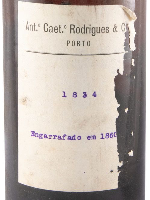 1834 António Caetano Rodrigues Porto (engarrafado em 1860)