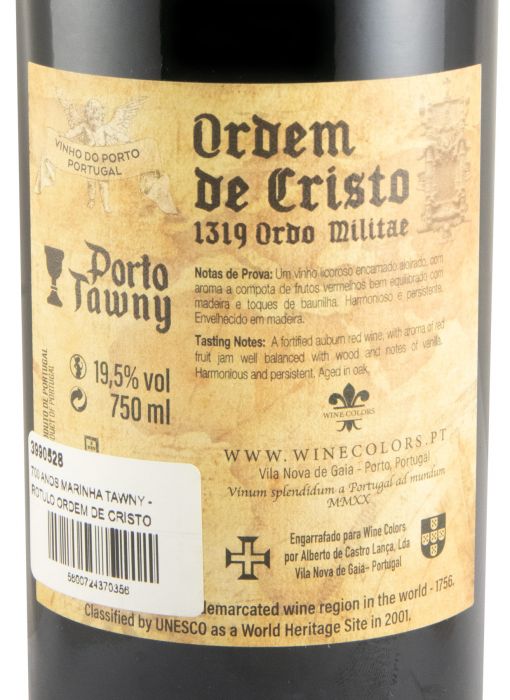 700 Anos Marinha Portuguesa Tawny Port (label Order of Christ)