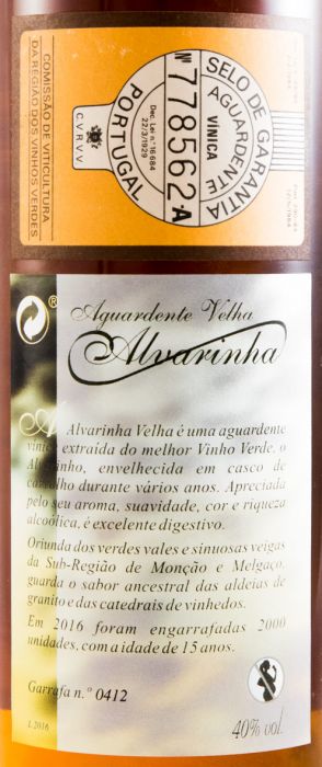 Aguardente Vínica Alvarinha Velha 50cl