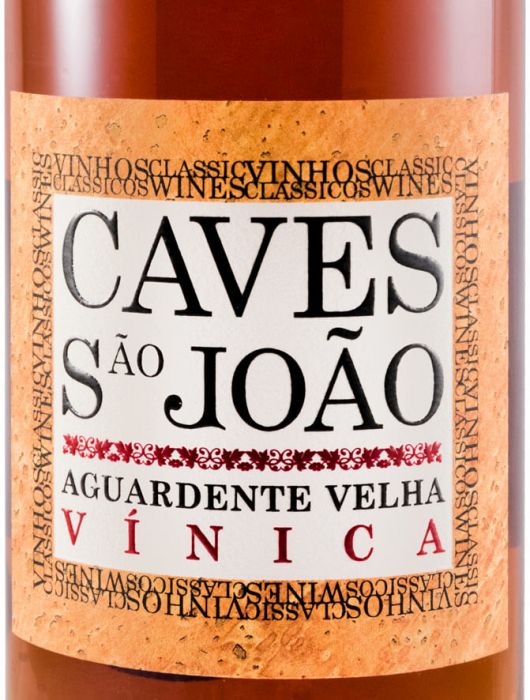 Aguardente Vínica Caves São João Velha (rótulo em cortiça)