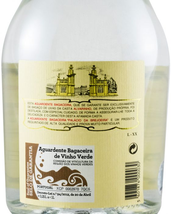 Aguardente Bagaceira Palácio da Brejoeira Alvarinho