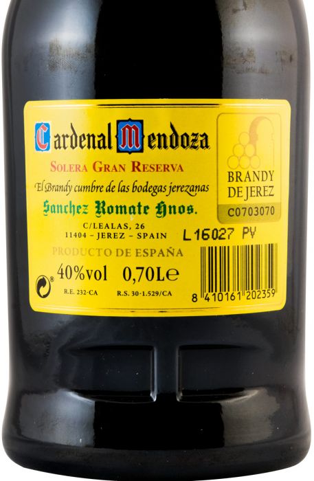 Brandy Cardenal Mendoza Solera Gran Reserva