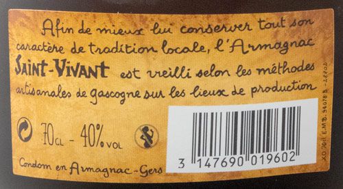 Armagnac Saint-Vivant XO
