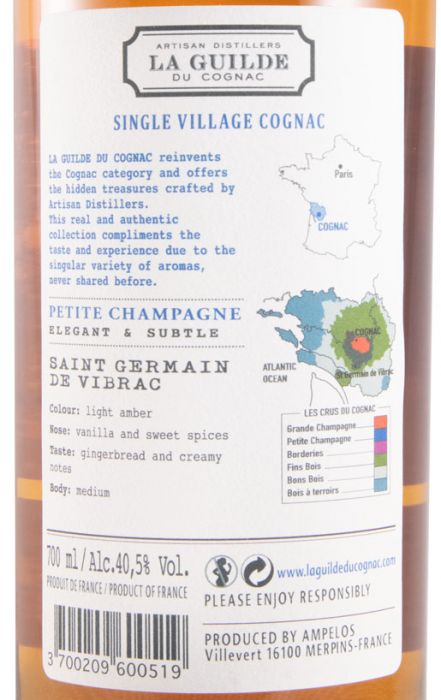 2008 Cognac La Guilde du Cognac Saint Germain de Vibrac Petite Champagne