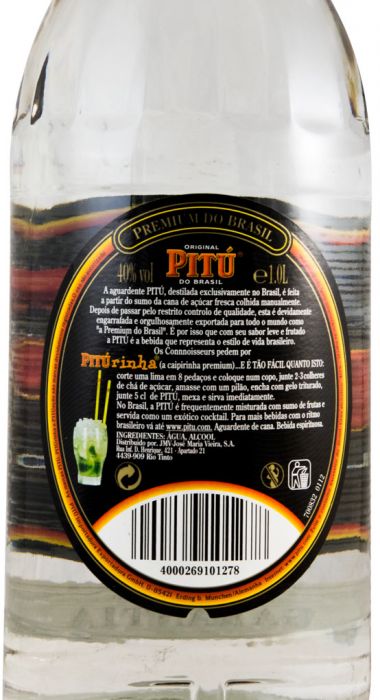 Cachaça Pitú 1L