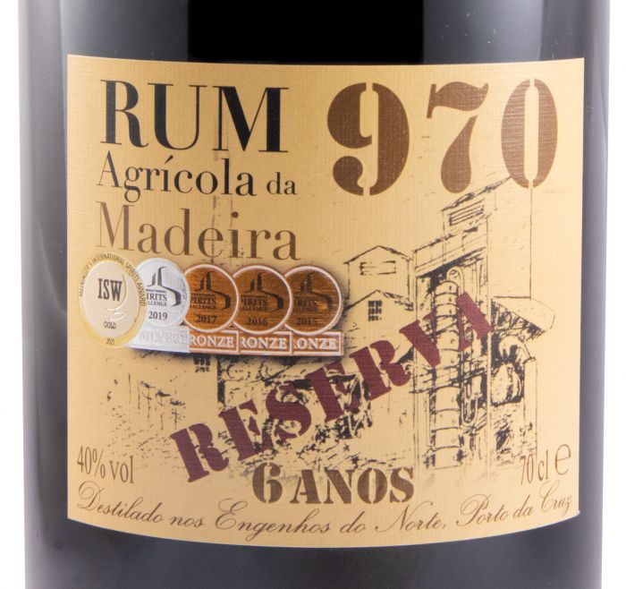 Rum Agrícola da Madeira 970 Reserva 6 anos