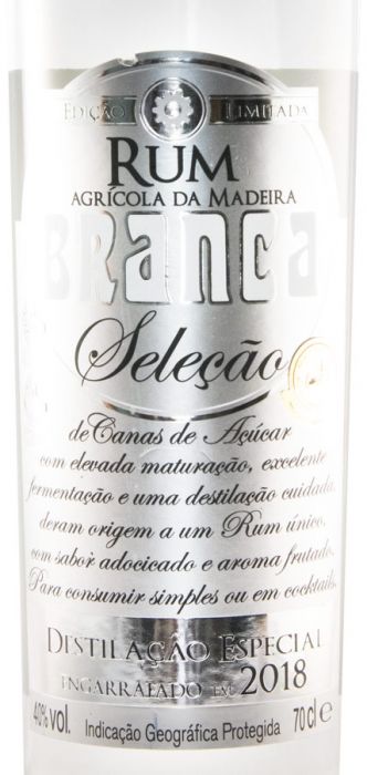 Rum Agrícola da Madeira Branca Seleção Destilação Especial