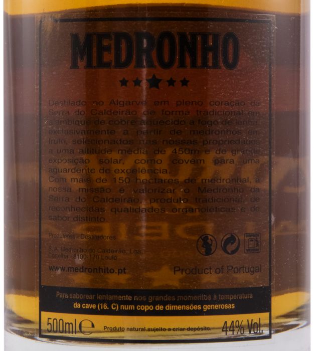 Aguardente de Medronho Medronhito do Caldeirão Estagiado 5 Estrelas 50cl