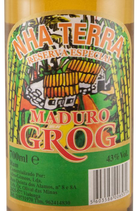 Aguardente Grog Nha Terra Maduro Reserva Especial