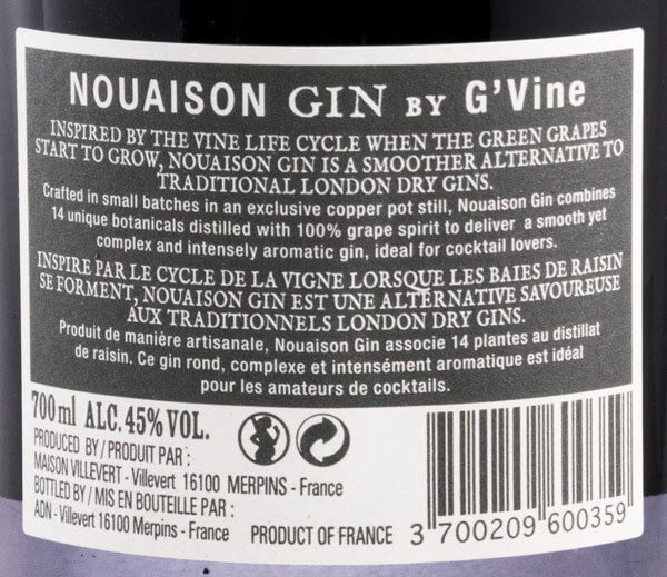 Gin G'Vine Nouaison