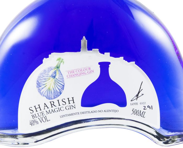 Gin Sharish Blue Magic w/Glasses 50cl