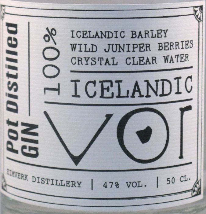 Gin Vor 100% Icelandic 50cl
