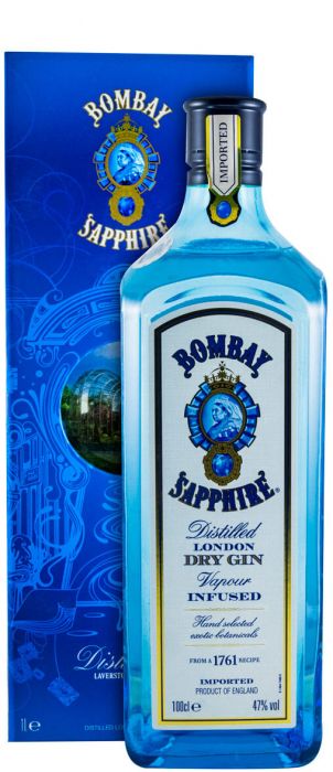 Gin Bombay Sapphire Laverstoke Mill with magnifying glass 1L