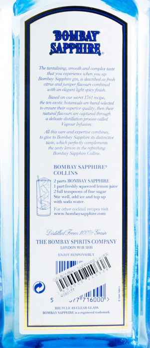 Gin Bombay Sapphire Laverstoke Mill 1L
